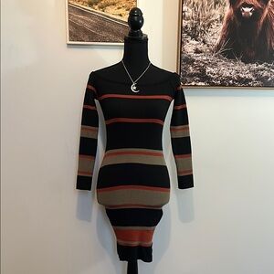 Ribbed body on dress